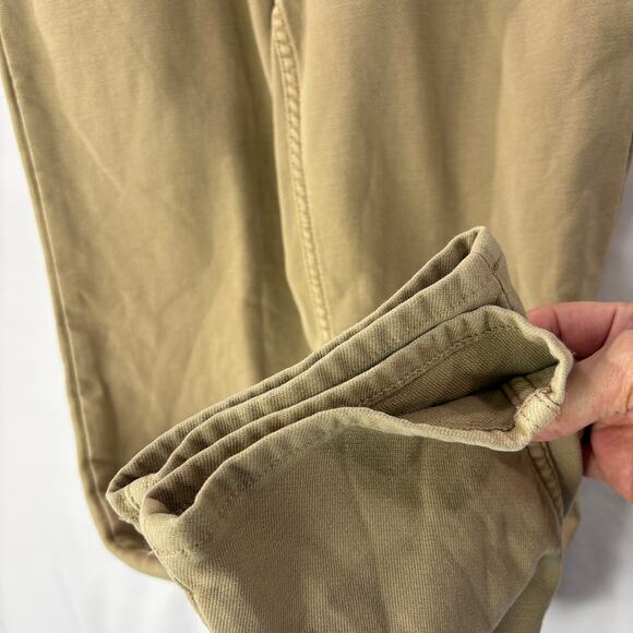 Faherty Mens Size 31 Jeans Stretch Terry 5 Pocket Pant Khaki Tan Slim Straight - Picture 9 of 16